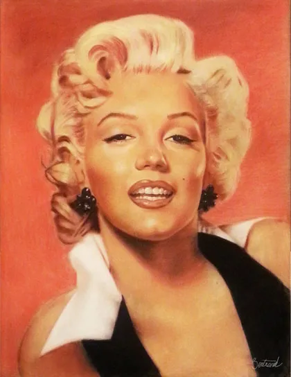 Portrait d'art au pastel sec en couleur réalisé à la main par Bertrand, artiste à Montmartre